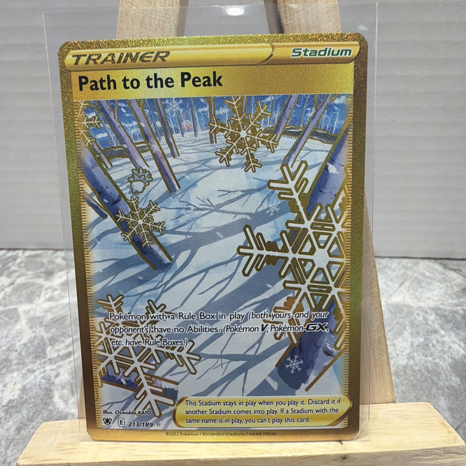 Path To The Peak - 213/189 Astral Radiance SECRET RARE GOLD Trainer - NM/MINT