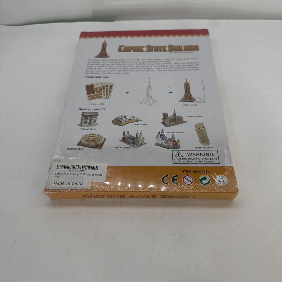 Sealed Cubic Fun 3D Puzzle World’s Great Arch 55 Pieces Empire State Building - Image 2 of 4