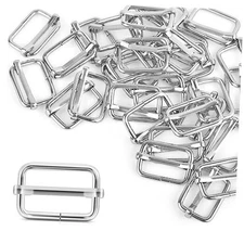  30 Pieces Slide Buckle Adjustable Webbing Slider for Purse Making Bag 3/4 inch