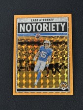 2025 Panini Mosaic LADD McCONKEY Orange Mosaic Fluorescent Notoriety #2 Chargers