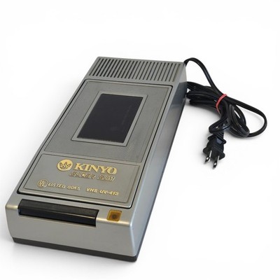 VHS Tape Rewinder Kinyo UV-413 Super Slim Rewind Auto Stop **TESTED**
