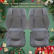 For 2005-2019 Nissan Frontier Driver+Passenger Bottom-Top Cloth Seat Cover Gray
