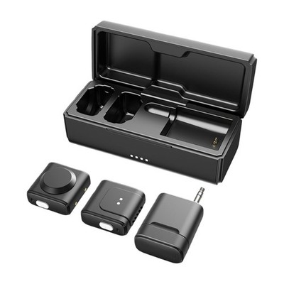 Wireless Clip Microphones Two Function Design Clear Voice Capture For Mobile