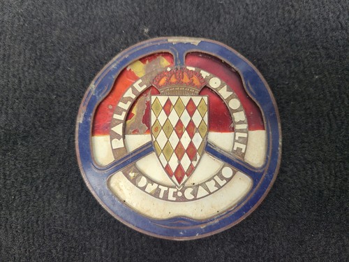 Badge Vintage émaillé Rallye Monte-Carlo Historique 2010 - Pour Calandre/radiateur