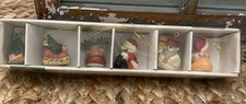 LOT OF 6 VTG KURT ADLER SANTAS WORLD MINIATURE CHRISTMAS ORNAMENTS NIB MINI  s
