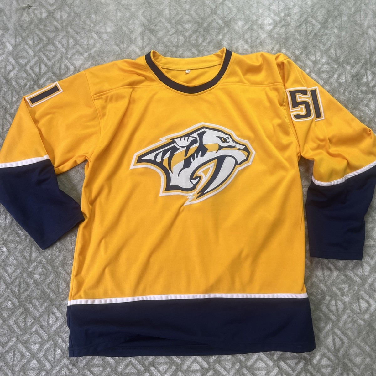 Nashville Predators Jersey Mens XL Gold NHL Hockey Watson 51