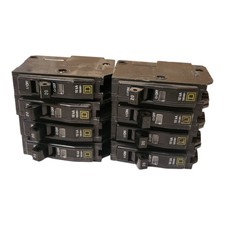 Square D 20 Amp 120/240 Volt Circuit Breaker Lot of 8