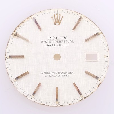 Rolex Mens Datejust 36mm Silver Linen Stick Dial T Swiss T 16014-16234 #E41