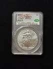 2018 $1 AMERICAN SILVER EAGLE CAC MS70 RON DRZEWUCKI HAND SIGNED LABEL