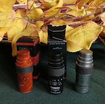 PARFUM MINIATUREN CAMERA  MAX DEVILLE  3 FLAKONS AUS SAMMLUNG
