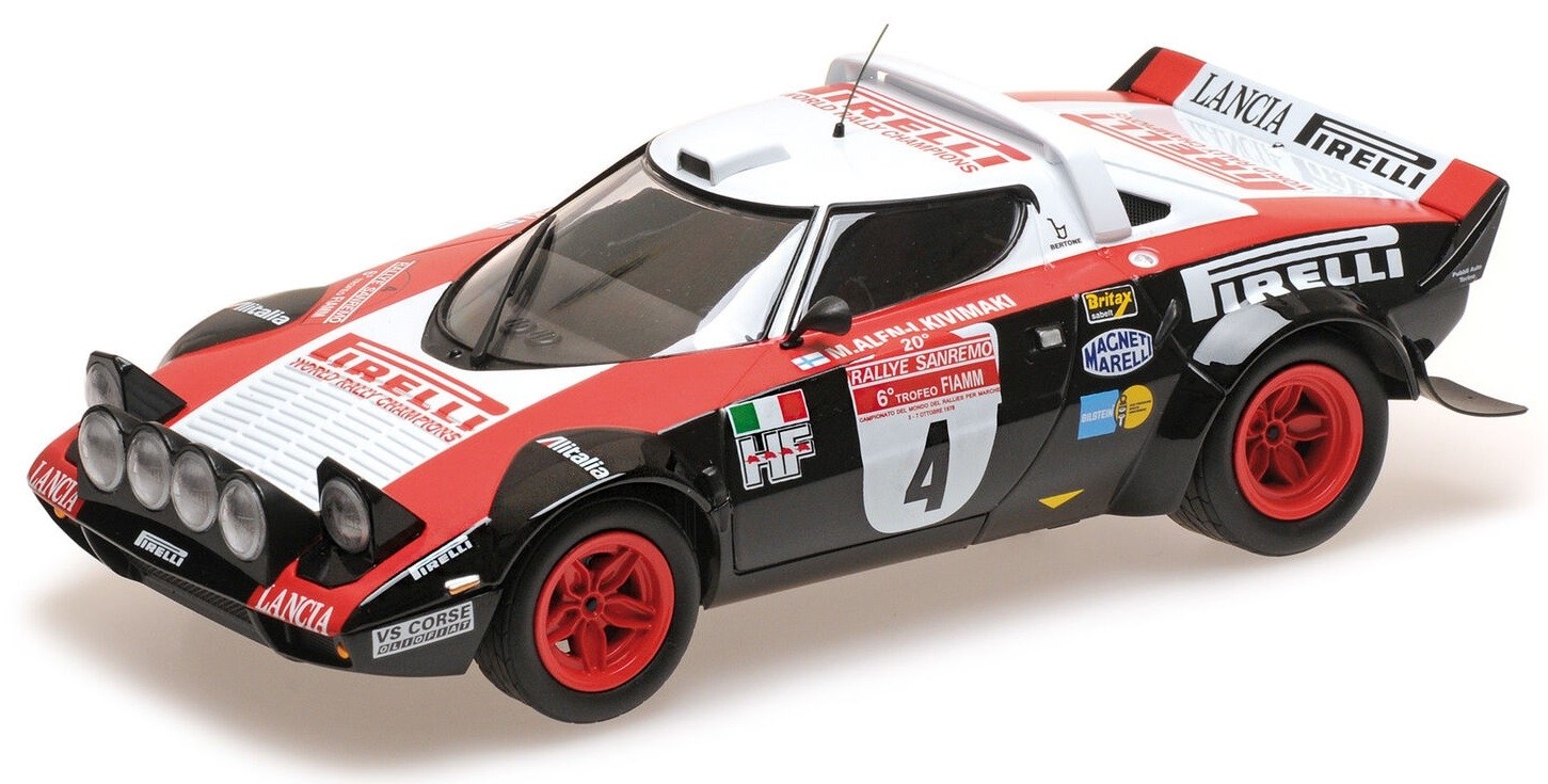 MINICHAMPS LANCIA Stratos Pirelli #4 rallye San Remo 1978 M.Alen I.Kivimaki 1:43