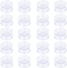 20 Pcs Clear Double Sided Suction Cups,1.2" Strong Hold PVC Suckers for Glass 