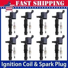 8PCS IRIDIUM Spark Plug Set & 8X Ignition Coils for Ford 2004-08 DG511 SP-515