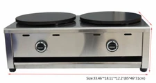 PreAsion Commercial Natural Gas Double Crepe Maker and Pancake Machine