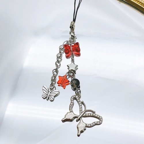 Colorful Bows Star Keychain Lanyard String Butterfly Pendant Straps for Phone - Afbeelding 5 van 8
