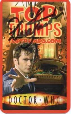 Derek Jacobi Autograph - Signed 3.5 x 2.5 Doctor Top Trumps Card - Image 1 of 2