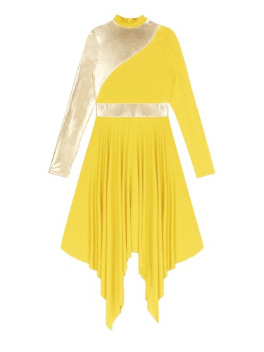 Womens Liturgical Praise Dance Dress Color Block Worship Dress Church Dancewear - Picture 64 of 74