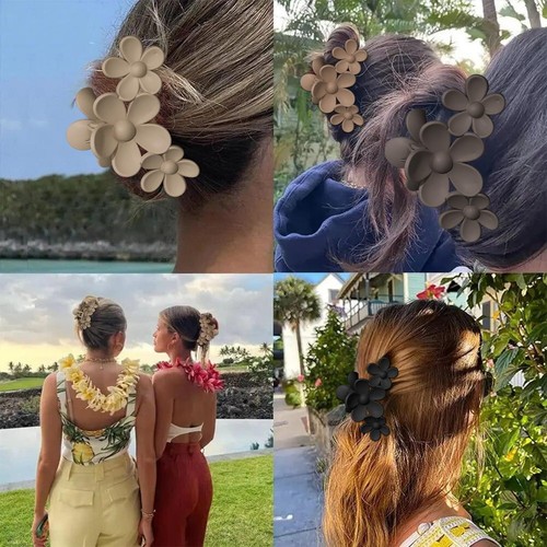 Flower Hair Clips for Women 4 Pcs Large Hair Claw Clips for Thick Hair Big Fl... - Picture 7 of 8