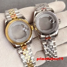 Lady's 31mm Watch Case Sapphire Fit NH05 NH06 Wristwatch Mod Parts Silver Golden