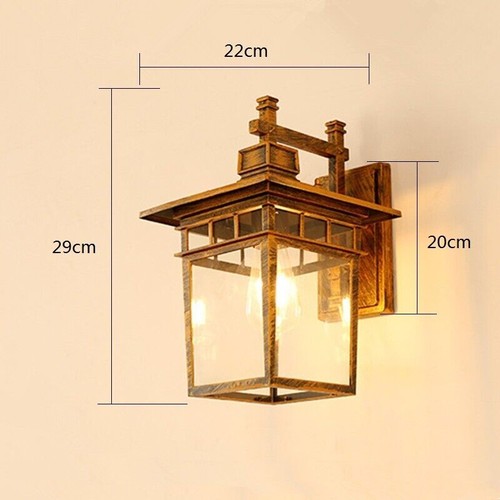 Outdoor Wall Lighting Bar Wall Light Garden Wall Lamp Glass Porch Wall Sconce - Picture 2 of 5
