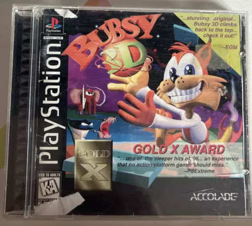 Bubsy 3D (Sony PlayStation 1 PS1) Complete CIB W/Registration card