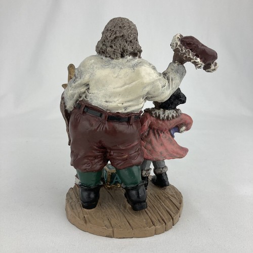 Vintage Black African American Santa Dad With Saxophone Girl Figurine Christmas - Picture 6 of 10