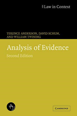 Analysis of Evidence (Law in Context) - Paperback NEW Anderson, Teren 11 Jul 200