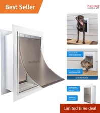 Never Rust Large Wall Entry Pet Door - Energy Efficient  Weatherproof Design