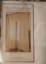 SHEER VOILE WINDOW ROOM CURTAIN PANEL, 13 COLORS, QUALITY SHEER CURTAINS - 60X84