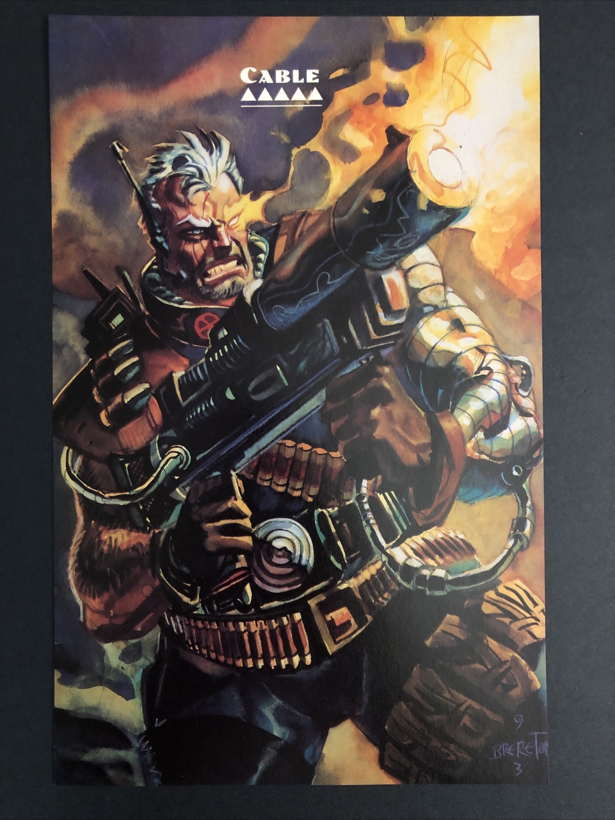 Cable Marvel Comic Book Mini Poster 6.5x10 Artwork by Dan Brereton