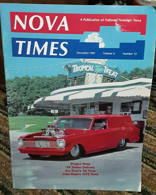 Nova Times December 1987 Chevy Cars Nostalgic Novas Magazine Classic