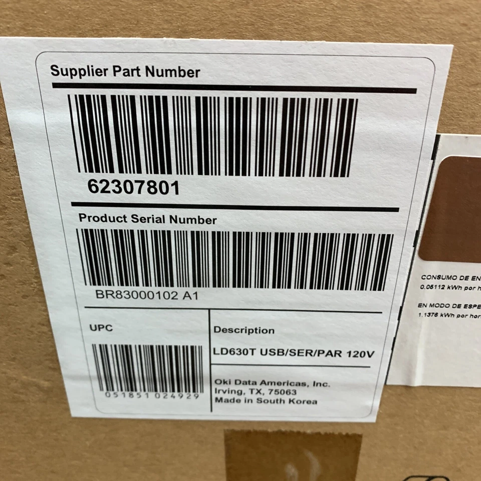 Okidata 62307801 LD630 Series Thermal Label Printer LD630T USB/SER/PAR NEW - Image 3 of 3