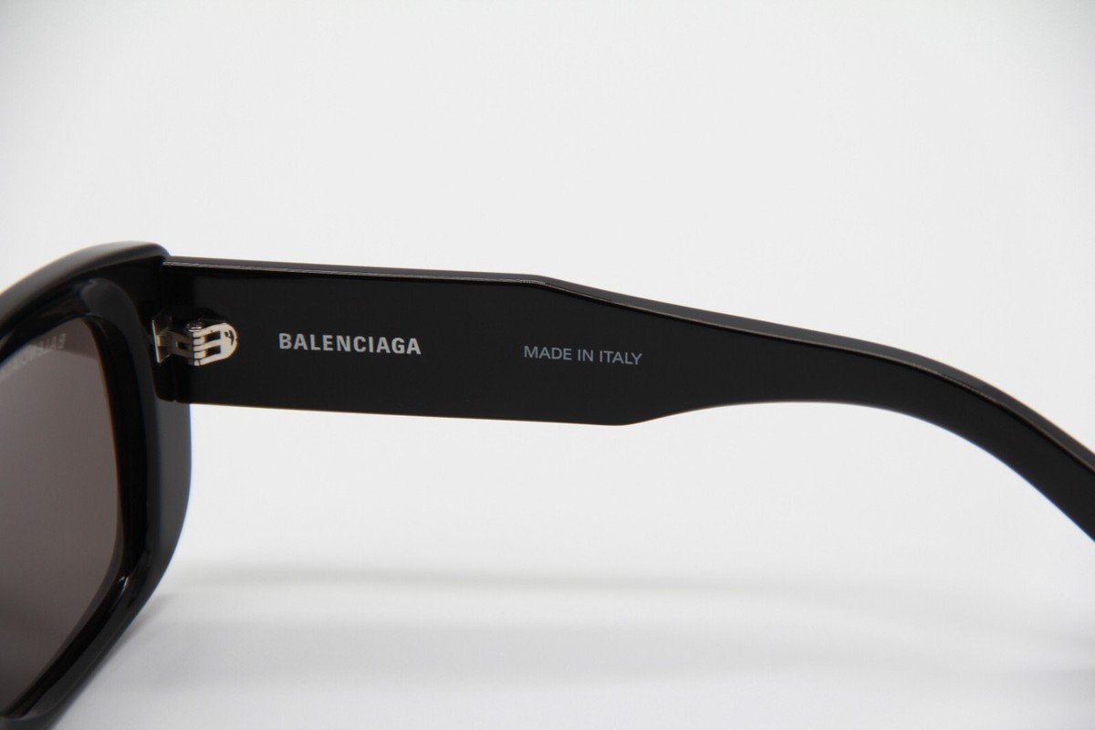 NEW BALENCIAGA BB0072S 001 BLACK UNISEX SQUARE SUNGLASSES | eBay