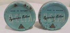 Vintage Typewriter Ribbon Tins x 2 By Delta - rare thumbnail