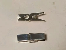 (2) 1 1/2" Mini Claes Oldenburg Style Modern Pop Art Mini Clothespin Chrome 