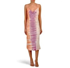 Young Fabulous & Broke Sweetie Cowl Neck Slip Dress In Violet Tulum Size Medium