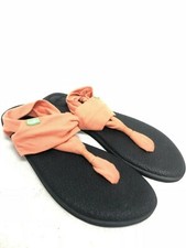 Sanuk Women's Yoga Sling 2 Papaya Orange Sandals SWS10001 Yoga Mat Slip On