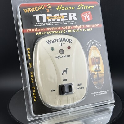 WatchDog II House Sitter Simplicity Timer 09220 Turns Lamps On/Off As Seen ON TV