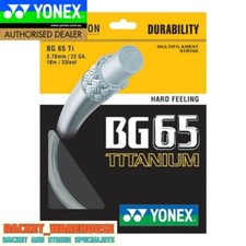 2 x PACKETS YONEX BG65Ti BADMINTON RACKET STRING 100 GENUINE CHOICE OF COLOUR