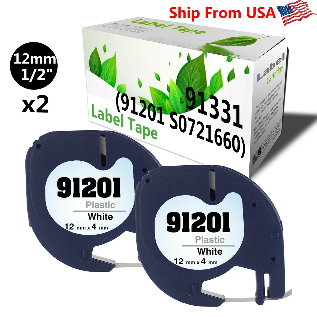 10-PACK Dymo 91201 Label Tap to use with Label Writer 400 Duo