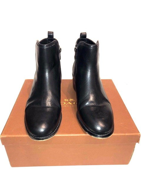 coach leather ankle bootie