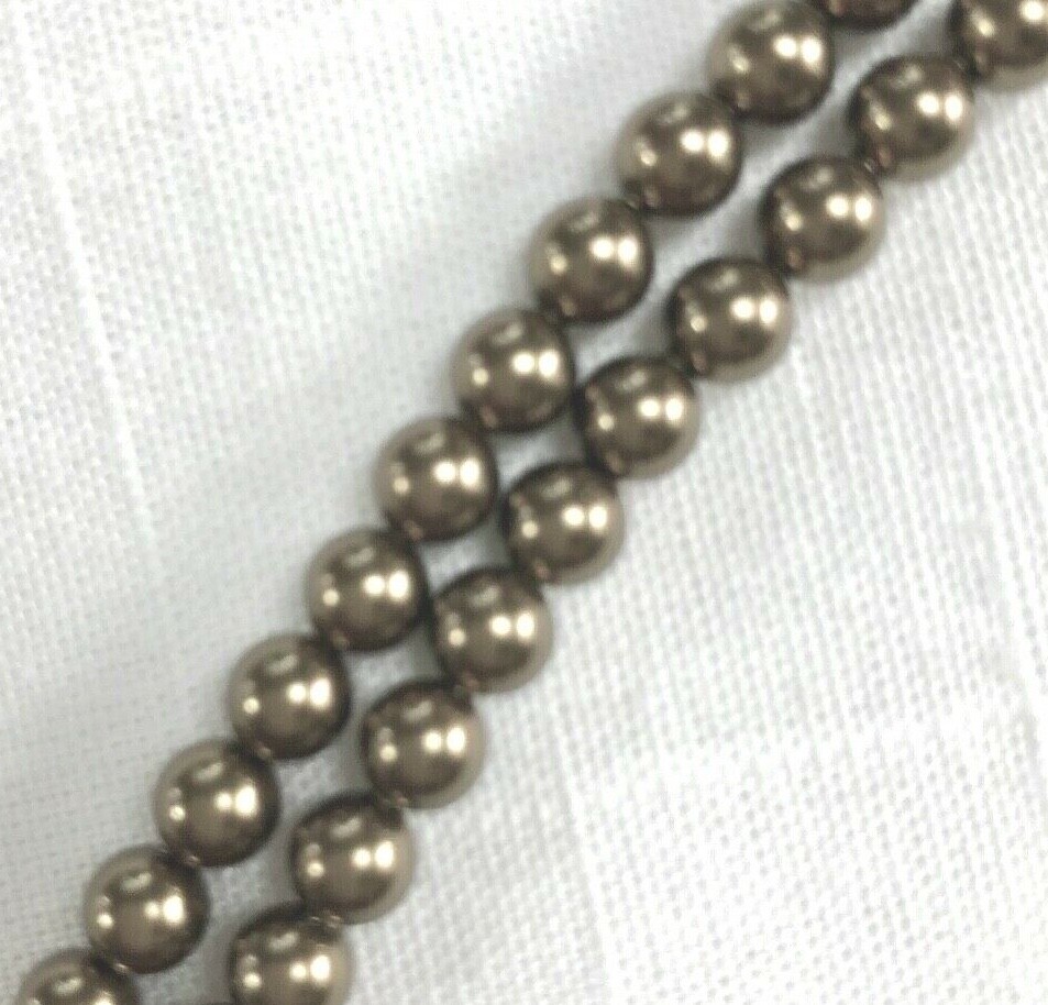 50 pc SWAROVSKI CRYSTAL Antique Brass Pearls Loose BEADS 5mm 5810 Free Shipping