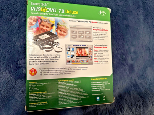 Honestech VHS to DVD/Blu-ray 7.0 Deluxe Video Conversion Solution USB (D620G.13 - Photo 6/7