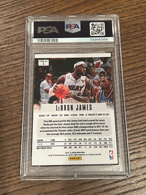 PSA 9 2012-13 Panini Prizm LeBron James Base #1 | eBay