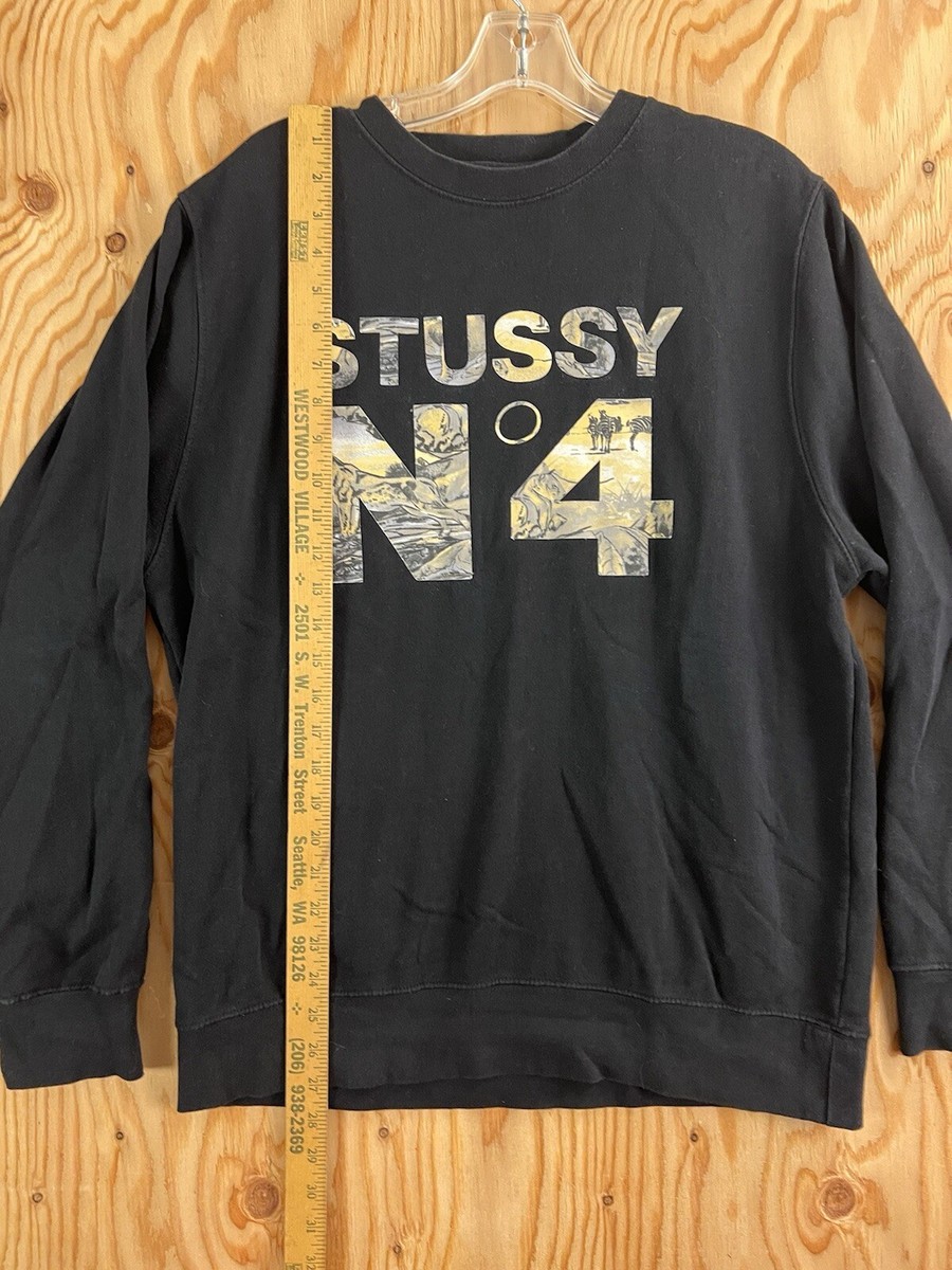 Stussy No 4 N4 Sweatshirt Pullover Safari Lion Animals Camo Desert
