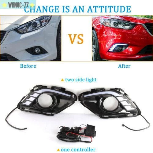 Luces antiniebla indicadoras de giro LED DRL aptas para Mazda 6 2013-2016 - Imagen 3 de 7