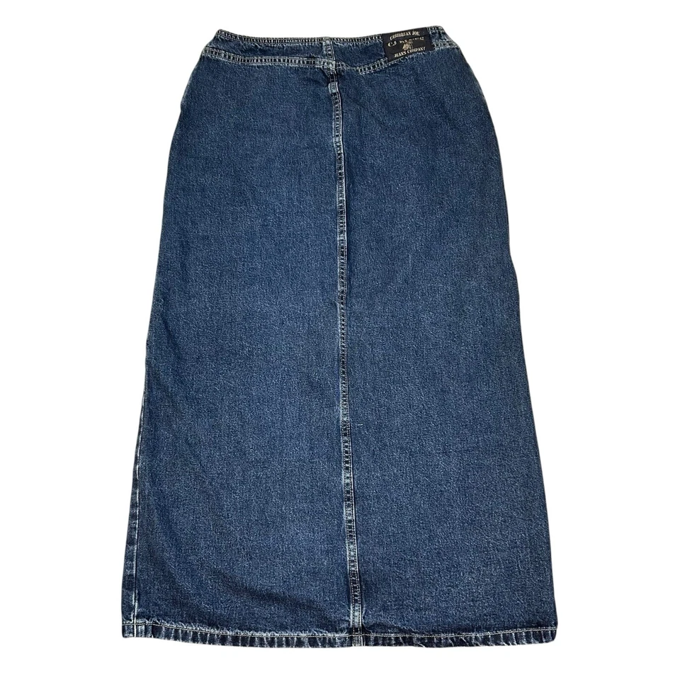 VTG Caribbean Joe Jean Skirt Long High Waist Size 8 90s Y2K Western Cottagecore — 第 2/4 张图片