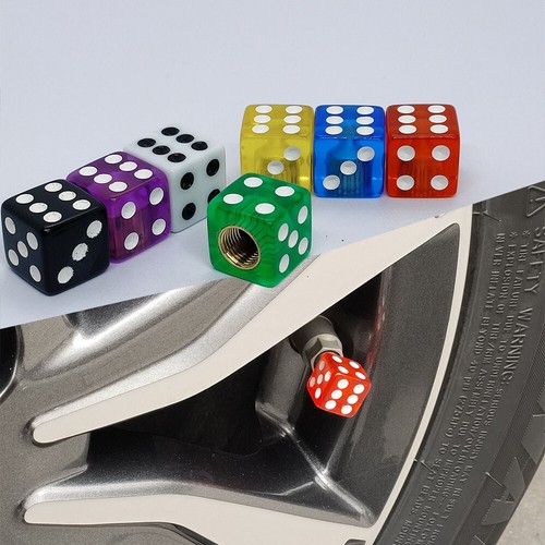 For Car/Bike/Truck Dust Cover Dice Wheel Valve Stem Tire Caps Clear Trims ╲ - Picture 12 of 18