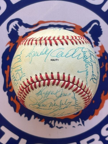 1984 DETROIT TIGERS TEAM SIGNED OFFICIAL WORLD SERIES BASEBALL SPARKY TRAM JACK!
