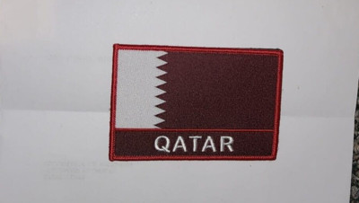 AL UDEID AIR BASE FLAG QATAR HOOK & LOOP WOVEN 4'' PATCH